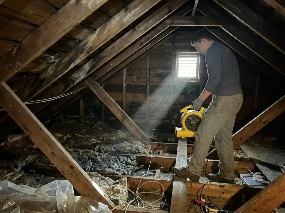attic-water-damage-drying-proc-007 — frequently asked questions, Emergency Water Extraction & 24/7 Flood Response in West Wy…